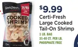 Heinen's Certi-Fresh Large Cooked Tail-On Shrimp offer