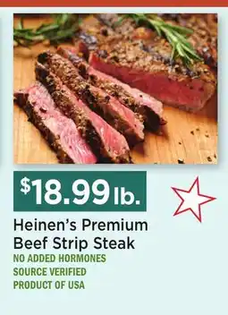 Heinen's Heinen's Premium Beef Strip Steak offer