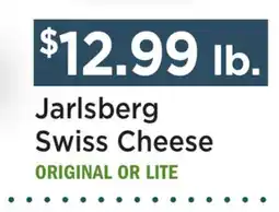 Heinen's Jarlsberg Swiss Cheese offer