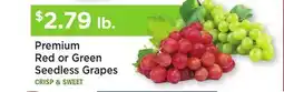 Heinen's Premium Red or Green Seedless Grapes offer