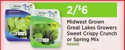 Heinen's Midwest Grown Great Lakes Growers Sweet Crispy Crunch or Spring Mix offer