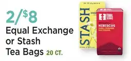 Heinen's Equal Exchange or Stash Tea Bags offer