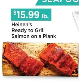 Heinen's Heinen's Ready to Grill Salmon on a Plank offer