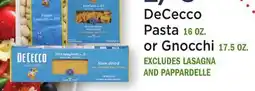 Heinen's DeCecco Pasta 16 OZ. or Gnocchi 17.5 OZ offer