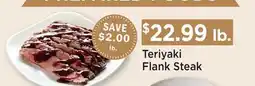 Heinen's Teriyaki Flank Steak offer