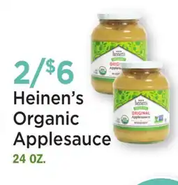 Heinen's Heinen's Organic Applesauce offer