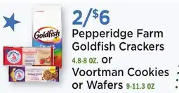 Heinen's Pepperidge Farm Goldfish Crackers 4.8-8 OZ. or Voortman Cookies or Wafers 9-11.3 OZ offer