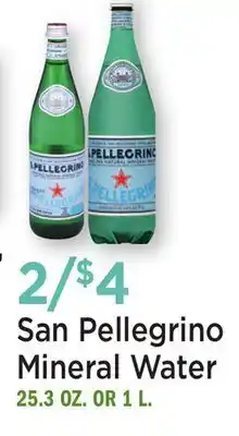 Heinen's San Pellegrino Mineral Water offer