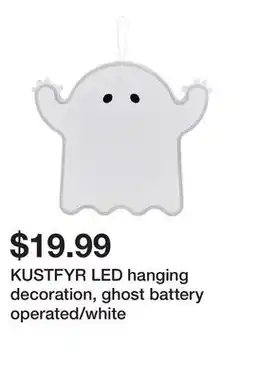 Ikea KUSTFYR LED hanging decoration, ghost battery operated/white offer