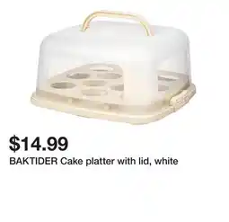 Ikea BAKTIDER Cake platter with lid, white offer