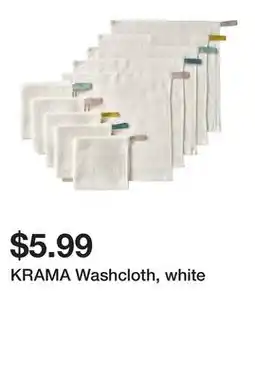 Ikea KRAMA Washcloth, white offer
