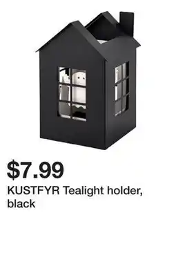 Ikea KUSTFYR Tealight holder, black offer