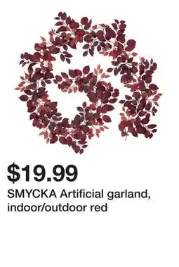 Ikea SMYCKA Artificial garland, indoor/outdoor red offer
