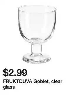 Ikea FRUKTDUVA Goblet, clear glass offer