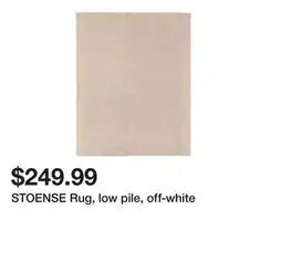 Ikea STOENSE Rug, low pile, off-white offer