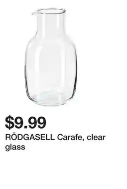 Ikea RÖDGASELL Carafe, clear glass offer