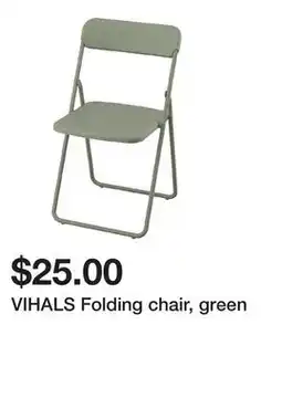 Ikea VIHALS Folding chair, green offer