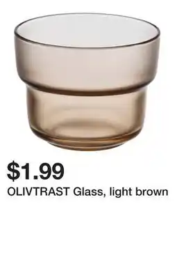 Ikea OLIVTRAST Glass, light brown offer