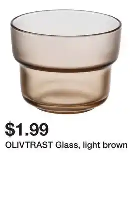 Ikea OLIVTRAST Glass, light brown offer