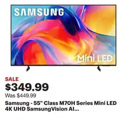 Best Buy Samsung - 55 Class M70H Series Mini LED 4K UHD SamsungVision AI Smart Tizen TV (2026) offer