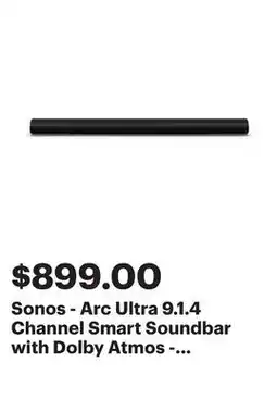 Best Buy Sonos - Arc Ultra 9.1.4 Channel Smart Soundbar with Dolby Atmos - Black offer