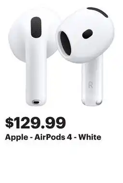 Best Buy Apple - AirPods 4 - White offer