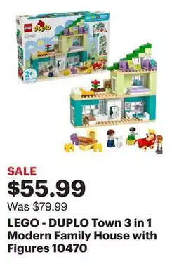 Best Buy LEGO - DUPLO Town 3 in 1 Modern Family House with Figures 10470 offer