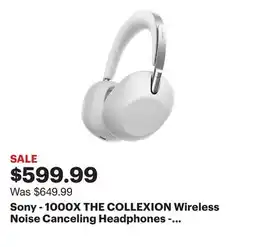 Best Buy Sony - 1000X THE COLLEXION Wireless Noise Canceling Headphones - Platinum offer