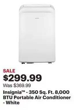 Best Buy Insignia - 350 Sq. Ft. 8,000 BTU Portable Air Conditioner - White offer