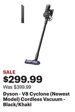 Best Buy Dyson - V8 Cyclone (Newest Model) Cordless Vacuum - Black/Khaki offer