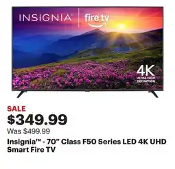 Best Buy Insignia - 70 Class F50 Series LED 4K UHD Smart Fire TV offer