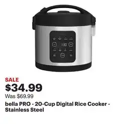 Best Buy bella PRO - 20-Cup Digital Rice Cooker - Stainless Steel offer