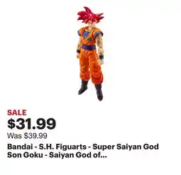 Best Buy Bandai - S.H. Figuarts - Super Saiyan God Son Goku - Saiyan God of Virtue 5.5 Figure offer