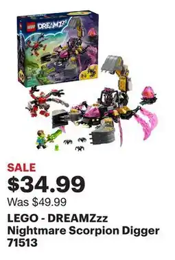 Best Buy LEGO - DREAMZzz Nightmare Scorpion Digger 71513 offer