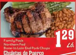 Market Basket Northern Fed Bone-In Loin End Pork Chops offer