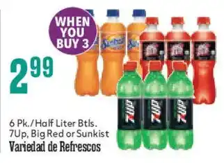 7Up Big Red or Sunkist