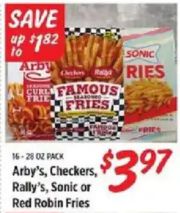 Rouses Arby's, Checkers, Rally's, Sonic or Red Robin Fries offer