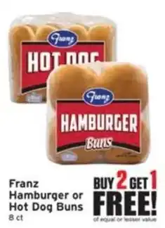 Ray's Food Franz Hamburger or Hot Dog Buns offer