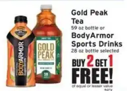 Ray's Food Gold Peak Tea or BodyArmor Sports Drinks offer