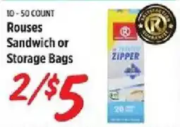 Rouses Rouses Sandwich or Storage Bags offer
