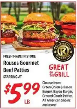 Rouses Rouses Gourmet Beef Patties offer