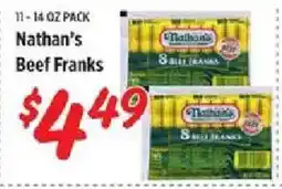 Rouses Nathan's Beef Franks offer