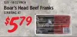 Rouses Boar's Head Beef Franks offer