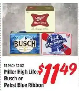 Rouses Miller High Life, Busch or Pabst Blue Ribbon offer