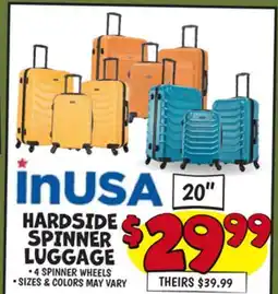 Ollie's INUSA HARDSIDE SPINNER LUGGAGE offer
