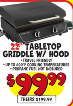 Ollie's 22 TABLETOP GRIDDLE W/ HOOD offer