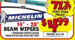 Ollie's MICHELIN BEAM WIPERS offer
