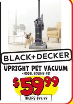 Ollie's BLACK+DECKER UPRIGHT PET VACUUM offer