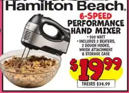 Ollie's HAMILTON BEACH 6-SPEED PERFORMANCE HAND MIXER offer