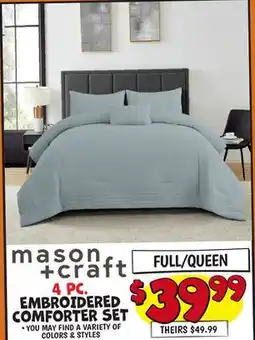 Ollie's MASON+CRAFT 4 PC. EMBROIDERED COMFORTER SET offer